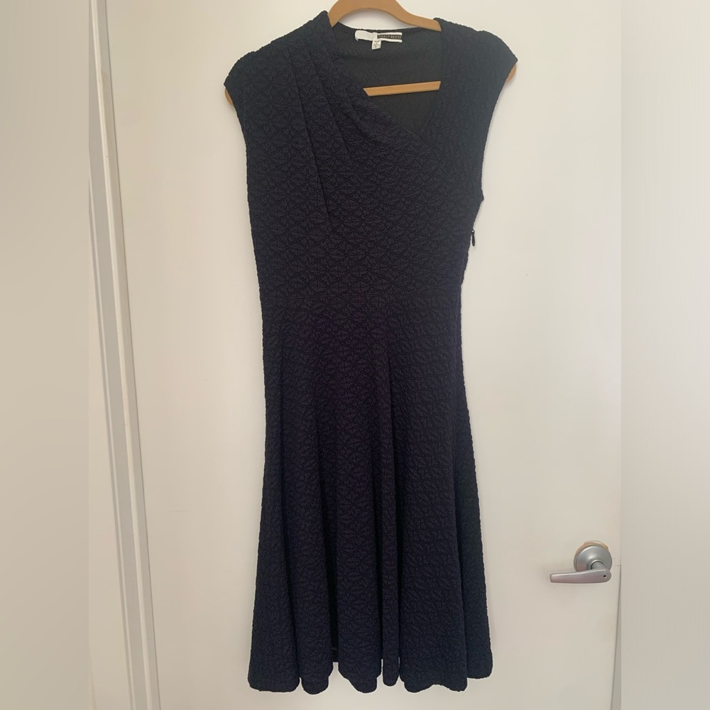 Tracy Reese Textured Blue Fit & Flare Winter Dress – Size 6